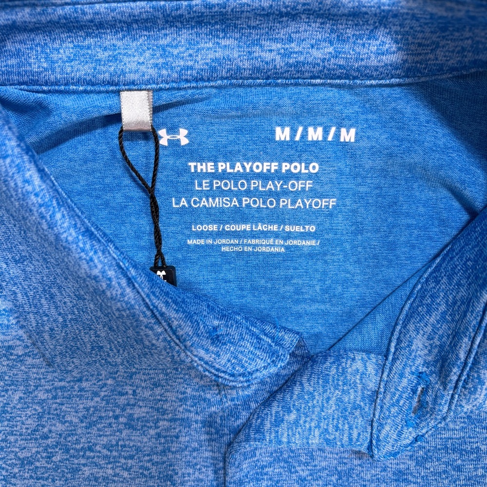 NWT Men's Size Medium Under Armour Playoff 3.0 Stripe Golf Polo Shirt - Picture 6 of 8